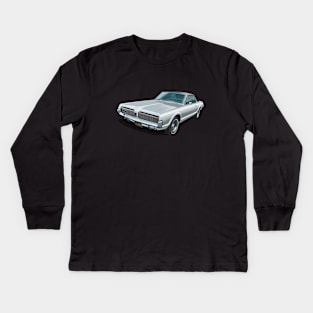 1967 Mercury Cougar in sheffield silver Kids Long Sleeve T-Shirt